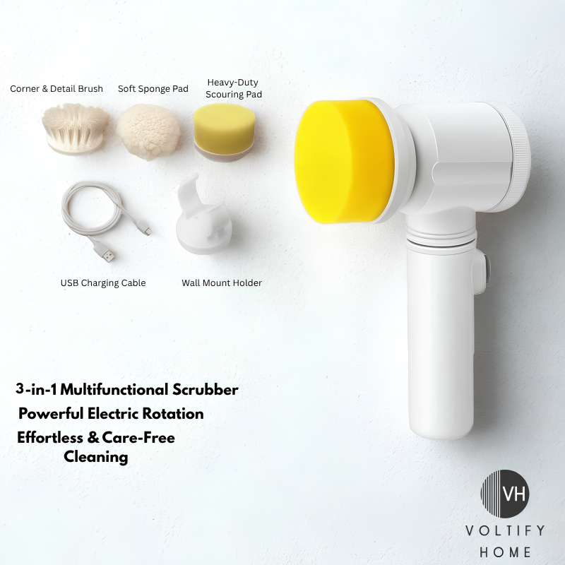 Brosse de Nettoyage Électrique Multifonctionnelle Voltify™ Ultra Power Scrubber